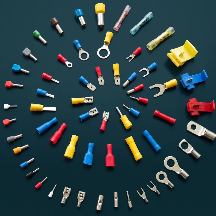Insulated crimp terminals, ferrules and splices